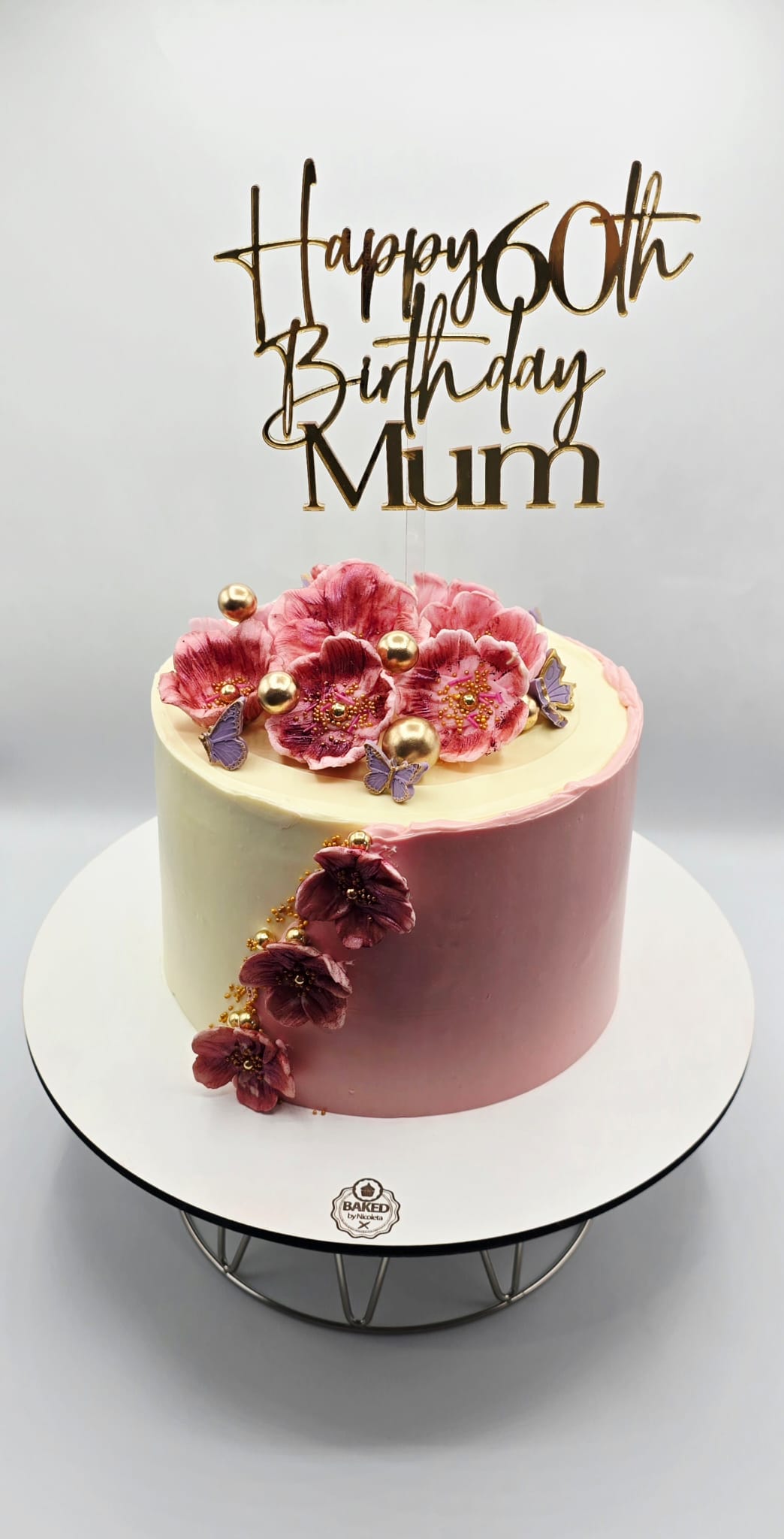 Bespoke custom celebration cake for Ladies & Elegance handcrafted by Nicoleta